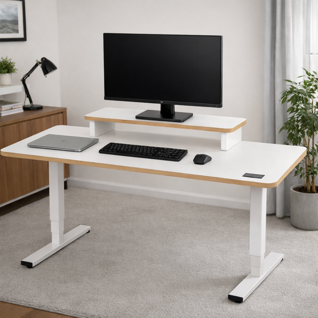 Support d'écran noir, bordure en chêne véritable – Nanuk Woodline